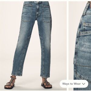 Pilcro and the Letterpress Blue Straight Leg Jeans